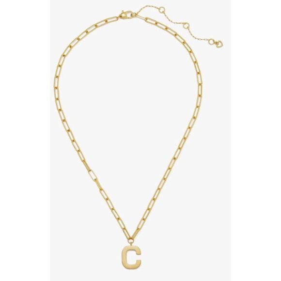 Kate Spade Gold 17 Inch Chain Necklace With "C" Pendant  NWT - Picture 1 of 8